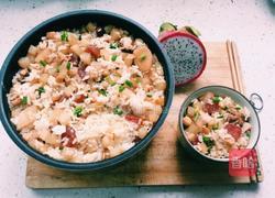 瑶柱腊肠瘦肉香菇萝卜饭的做法图解9