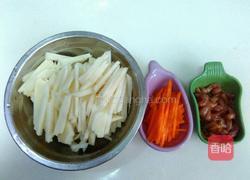 白地瓜炒肉丝的做法图解2