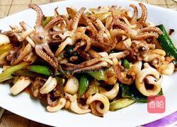 蒜苔炒鱿鱼的做法图解6