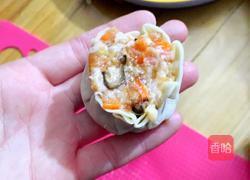 香菇胡萝卜肉馅烧麦的做法图解9