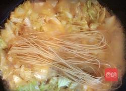 白菜冻豆腐炖粉条的做法图解4