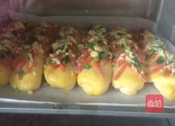 芝士香葱火腿面包的做法图解7