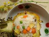五彩奶香菠萝饭