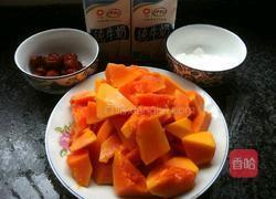 木瓜牛奶的做法图解3