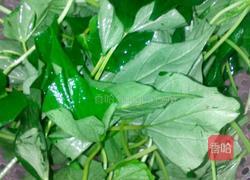 干椒酸笋红薯叶的做法图解1