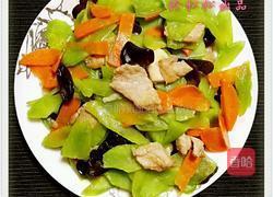 肉片炒莴苣的做法图解6