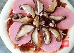 厚底蘑菇火腿披萨的做法图解9