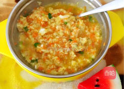 胡萝卜鸡蛋米汤羹（宝宝食谱）的做法图解10