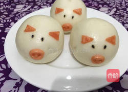 萌猪奶黄包的做法图解9