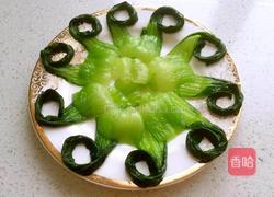 油菜酿香菇的做法图解10