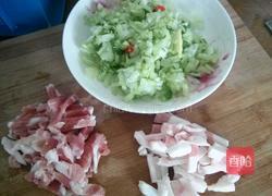 腌菜花炒肉的做法图解4