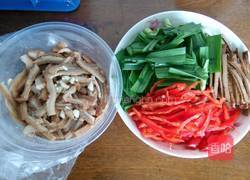 大蒜炒牛肚的做法图解3