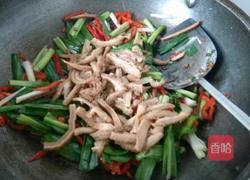 大蒜炒牛肚的做法图解5