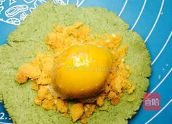 杏花楼咸蛋黄肉松网红青团的做法图解8