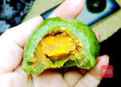 杏花楼咸蛋黄肉松网红青团的做法图解10