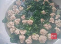 小白菜丸子汤的做法图解5