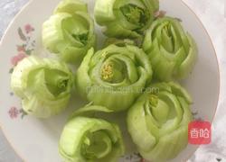 翡翠菜心的做法图解2