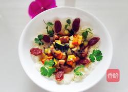 鸡肉蔬菜腊肠饭的做法图解10