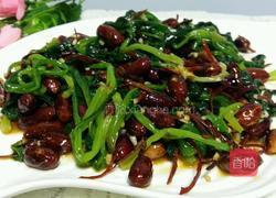 菠菜拌花生米的做法图解11
