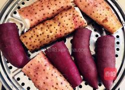 cocoa山药紫薯糕的做法图解1