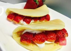 草莓夹心松软荷苞饼的做法图解10