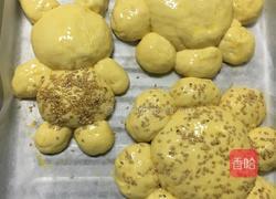 花朵与兔子豆沙面包的做法图解7