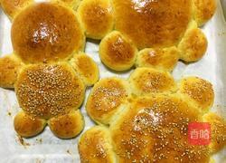 花朵与兔子豆沙面包的做法图解8