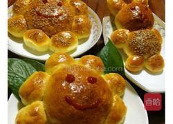 花朵与兔子豆沙面包的做法图解9