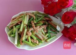 肉丝炒蒜苔的做法图解11