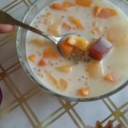 木瓜哈密瓜山楂糕椰浆西米露的做法[图]