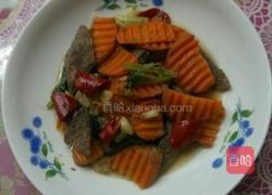 猪肝炒胡萝卜片的做法图解5