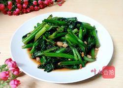 肉粒炒菜心的做法图解7