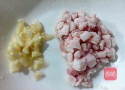 肉粒炒菜心的做法图解3