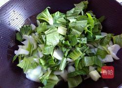 油渣炒青菜的做法图解2