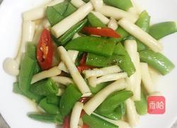 斋炒海鲜菇甜豆的做法图解6