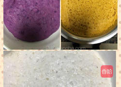 南瓜紫薯礼品豆沙包的做法图解3