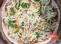 虾仁培根披萨的做法图解6