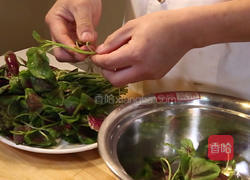 蒜子煮红苋菜的做法图解1