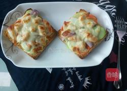 鲜虾土司披萨的做法图解10