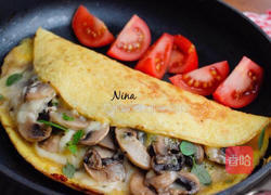 蘑菇煎蛋卷的做法图解5