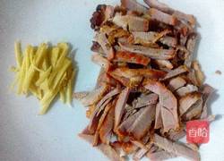 叉烧炒豇豆的做法图解2