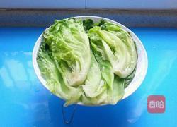 耗油蒜泥香菇灼生菜的做法图解3