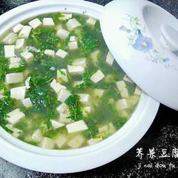 荠菜豆腐汤的做法[图]