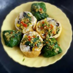 糯米酿豆腐菜包的做法[图]