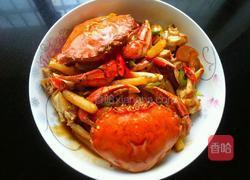 香辣蟹炒年糕的做法图解7