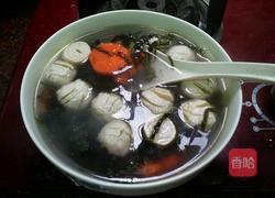 肉丸紫菜胡萝卜汤的做法图解8