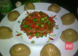 窝头夹辣子肉丁的做法图解1