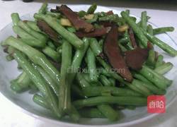 湖南熏腊肉炒豆角的做法图解5