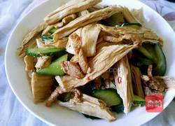 黄瓜炒腐竹的做法图解7