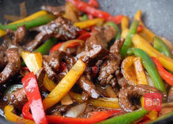 三彩牛柳的做法图解4